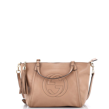 Gucci Soho Convertible Top Handle Bag Leather Small