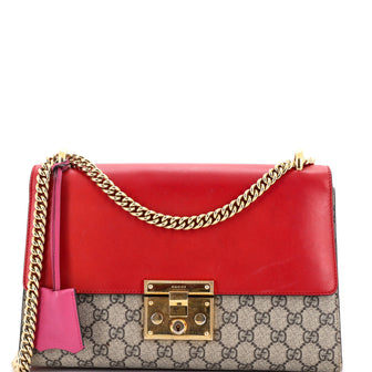 Gucci Padlock Shoulder Bag GG Coated Canvas and Leather Medium