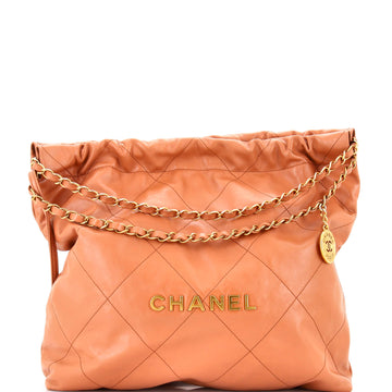 Chanel 22 Chain Hobo Quilted Calfskin Medium