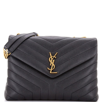 Saint Laurent Loulou Shoulder Bag Matelasse Chevron Leather Medium