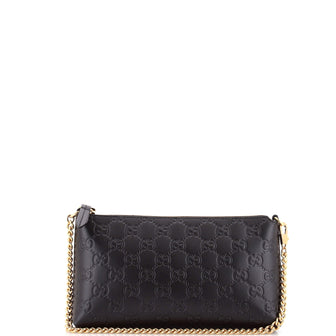 Gucci Chain Wristlet Wallet Guccissima Leather
