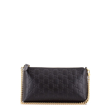 Gucci Chain Wristlet Wallet Guccissima Leather