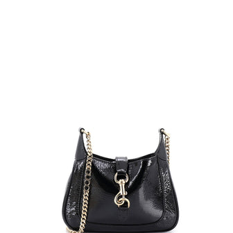 Gucci Jackie Notte Chain Hobo Patent Mini