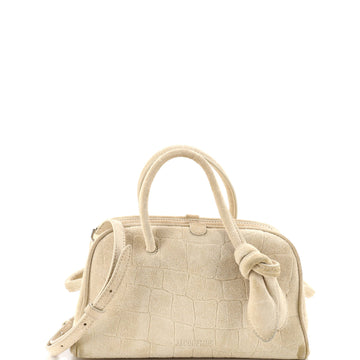 Jacquemus Le Petite Turismo Bag Crocodile Embossed Suede