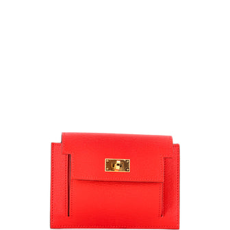 Hermes Kelly Pocket Compact Wallet Chevre Mysore