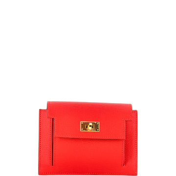 Hermes Kelly Pocket Compact Wallet Chevre Mysore