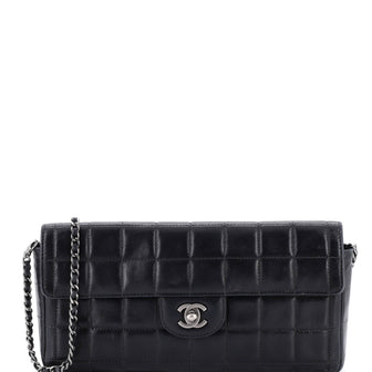 Chanel Chocolate Bar Flap Bag Quilted Lambskin East West