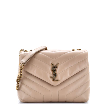 Saint Laurent Loulou Shoulder Bag Matelasse Chevron Leather Small