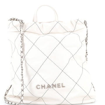 Chanel 22 Chain Backpack Quilted Calfskin Large