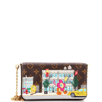Louis Vuitton Felicie Pochette Limited Edition Vivienne Xmas Monogram Canvas