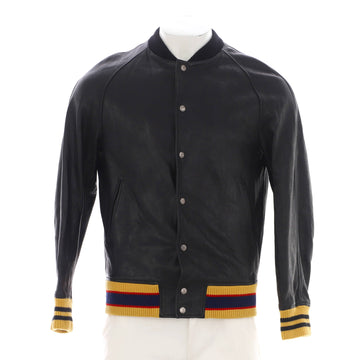 Gucci Men's Tiger Varsity Jacket Embroidered Leather