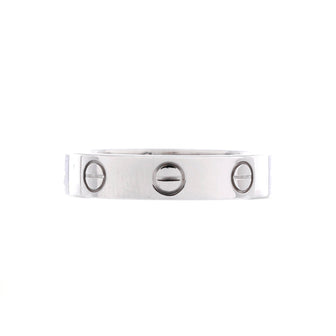 Cartier Love Wedding Band 1 Diamond Ring 18K White Gold with Diamond