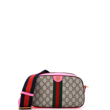Gucci Ophidia Convertible Camera Bag GG Coated Canvas with Leather Small