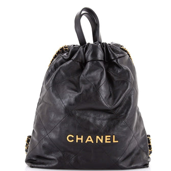 Chanel 22 Chain Backpack Quilted Calfskin Medium