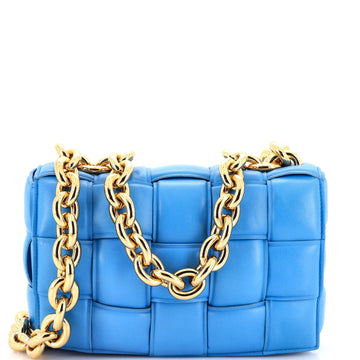 Bottega Veneta Cassette Chain Crossbody Bag Padded Maxi Intrecciato Leather