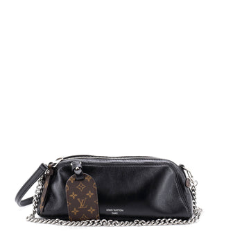 Louis Vuitton Pochette Vibe Shoulder Bag Leather with Monogram Canvas