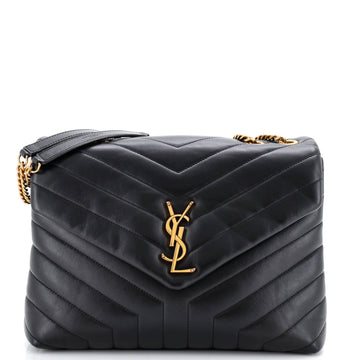 Saint Laurent Loulou Shoulder Bag Matelasse Chevron Leather Medium