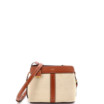 Celine Teen Cabas De France Bag Leather and Canvas Small