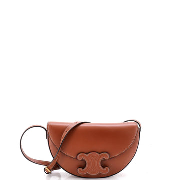 Celine Cuir Triomphe Besace Flap Bag Leather