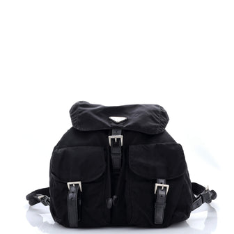 Prada Double Front Pocket Backpack Tessuto Medium