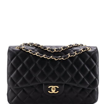Chanel Classic Double Flap Bag Quilted Lambskin Jumbo