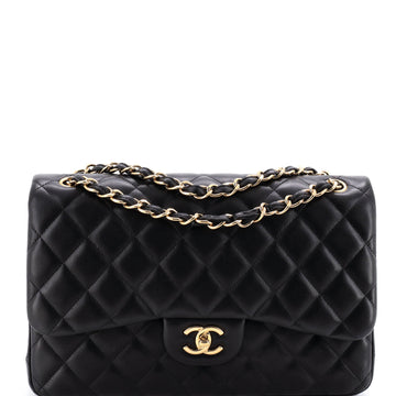 Chanel Classic Double Flap Bag Quilted Lambskin Jumbo