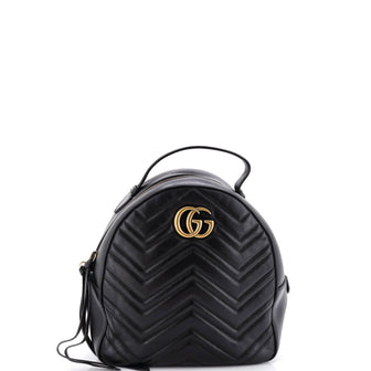Gucci GG Marmont Backpack Matelasse Leather Small