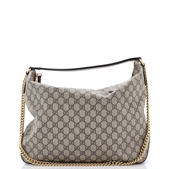 Gucci Chain Hobo GG Coated Canvas Large
