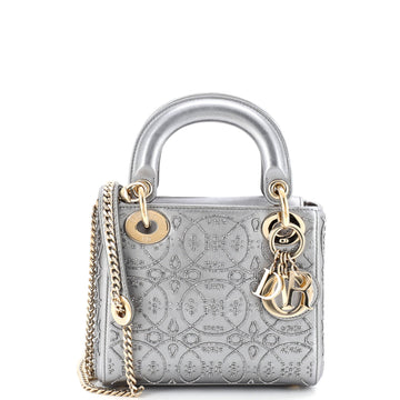 Christian Dior Lady Dior Chain Bag Beaded Leather Mini