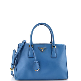 Prada Double Zip Lux Tote Saffiano Leather Small