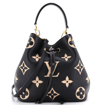 Louis Vuitton NeoNoe Handbag Bicolor Monogram Empreinte Giant MM