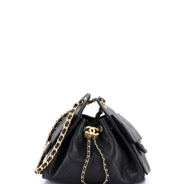 Chanel 25 Hobo Bag Quilted Caviar Mini
