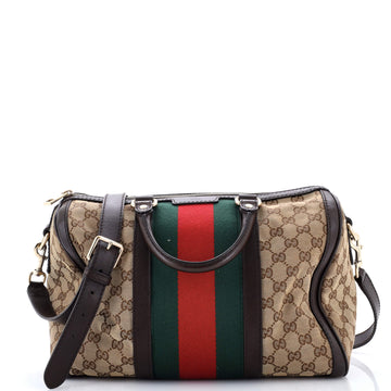 Gucci Vintage Web Boston Bag GG Canvas Medium