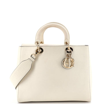 Christian Dior Diorissimo Tote Pebbled Leather Medium
