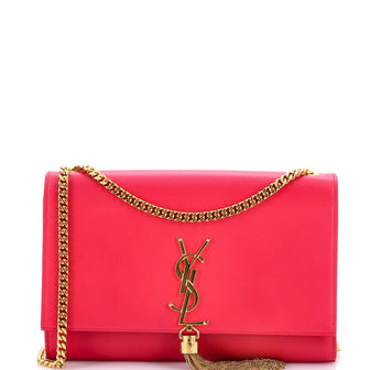 Saint Laurent Classic Monogram Tassel Crossbody Bag Leather Medium