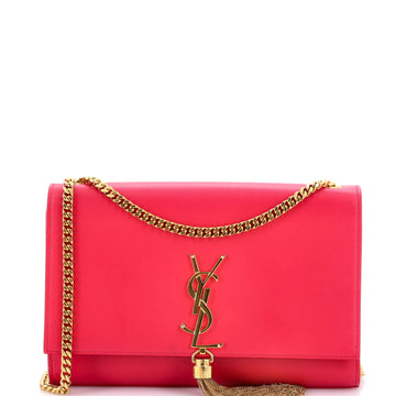 Saint Laurent Classic Monogram Tassel Crossbody Bag Leather Medium