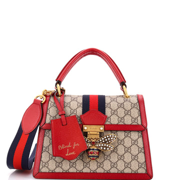 Gucci Queen Margaret Top Handle Bag GG Coated Canvas with Leather Small