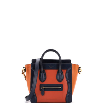 Celine Tricolor Luggage Bag Leather Nano