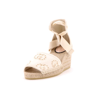 Gucci Women's Damita Espadrilles Interlocking G Embroidered Canvas