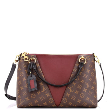 Louis Vuitton V Tote Monogram Canvas and Leather MM