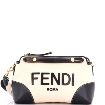 Fendi Logo By The Way Satchel Canvas and Leather Medium