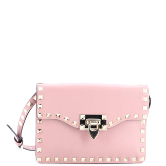 Valentino Garavani Rockstud Flip Lock Flap Bag Leather Small