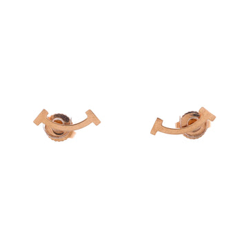 Tiffany & Co. T Smile Stud Earrings 18K Rose Gold