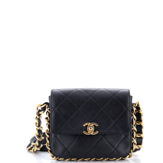 Chanel Framing Chain Flap Bag Quilted Calfskin Small
