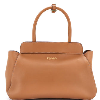 Prada Frame Tote Soft Grain Leather Medium