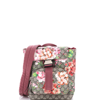 Gucci Buckle Backpack Blooms Print GG Coated Canvas Small
