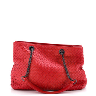 Bottega Veneta Double Chain Tote Intrecciato Nappa Medium