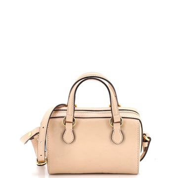 Gucci Convertible Boston Bag Jumbo GG Embossed Leather Super Mini