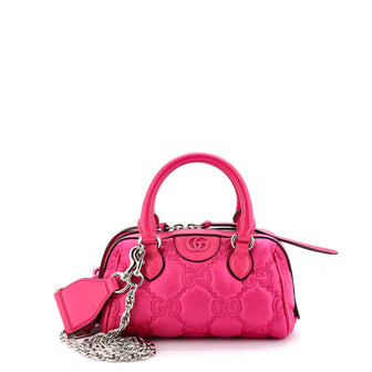 Gucci Ophidia Convertible Boston Top Handle Bag GG Matelasse Nylon with Leather Mini