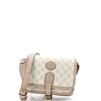 Gucci Interlocking G Patch Messenger Bag GG Coated Canvas Mini
